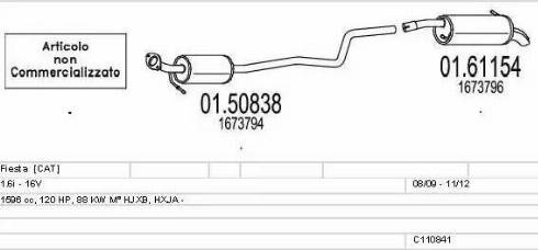 MTS C110841021925 - Impianto gas scarico www.autoricambit.com