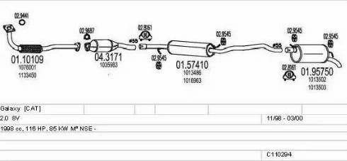 MTS C110294004039 - Impianto gas scarico www.autoricambit.com