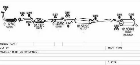 MTS C110291004036 - Impianto gas scarico www.autoricambit.com