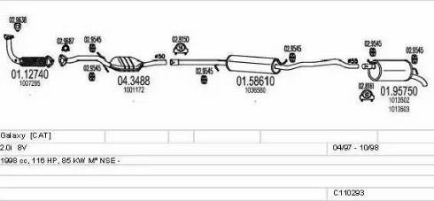 MTS C110293004038 - Impianto gas scarico www.autoricambit.com