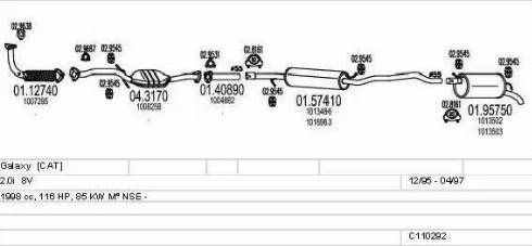 MTS C110292004037 - Impianto gas scarico www.autoricambit.com