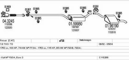 MTS C110266004002 - Impianto gas scarico www.autoricambit.com