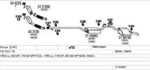 MTS C110267004004 - Impianto gas scarico www.autoricambit.com