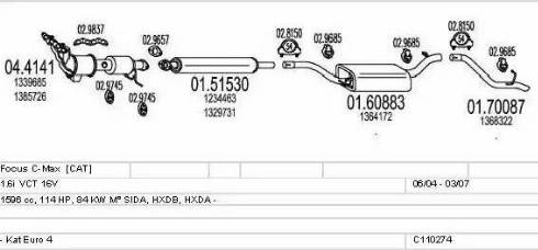 MTS C110274004013 - Impianto gas scarico www.autoricambit.com