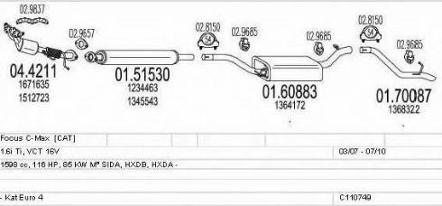 MTS C110749010335 - Impianto gas scarico www.autoricambit.com