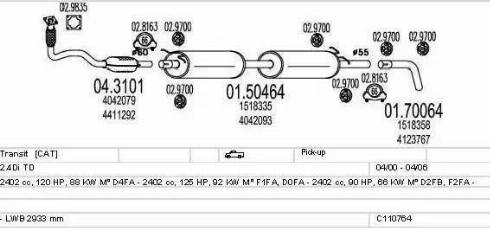 MTS C110764011204 - Impianto gas scarico www.autoricambit.com