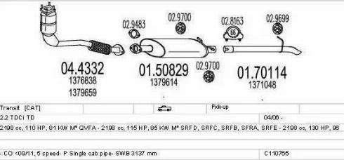 MTS C110765011205 - Impianto gas scarico www.autoricambit.com