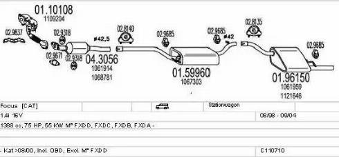 MTS C110710003976 - Impianto gas scarico www.autoricambit.com