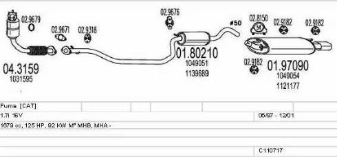 MTS C110717002904 - Impianto gas scarico www.autoricambit.com