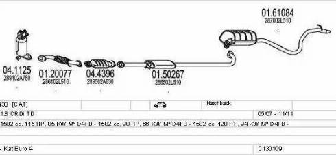 MTS C130109015814 - Impianto gas scarico www.autoricambit.com