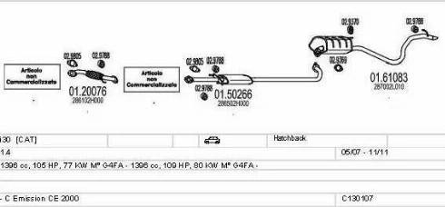 MTS C130107015808 - Impianto gas scarico www.autoricambit.com