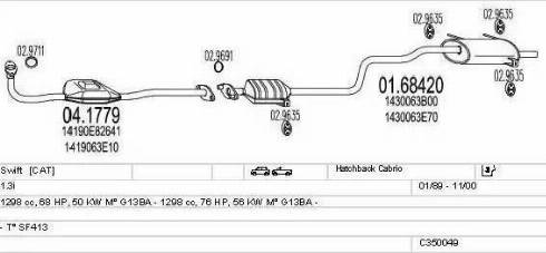 MTS C350049009215 - Impianto gas scarico www.autoricambit.com