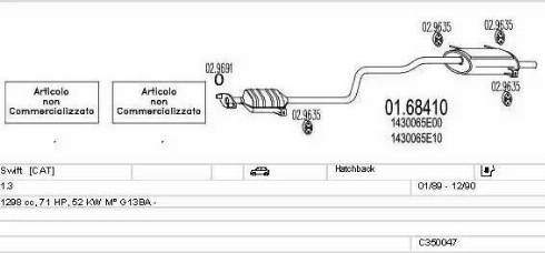 MTS C350047009214 - Impianto gas scarico www.autoricambit.com