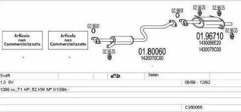 MTS C350056004910 - Impianto gas scarico www.autoricambit.com