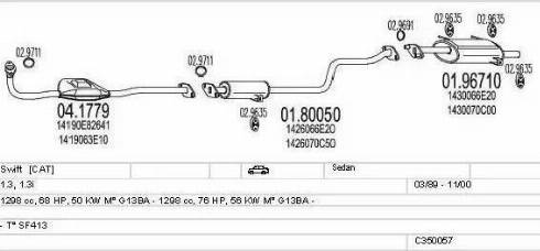 MTS C350057004911 - Impianto gas scarico www.autoricambit.com