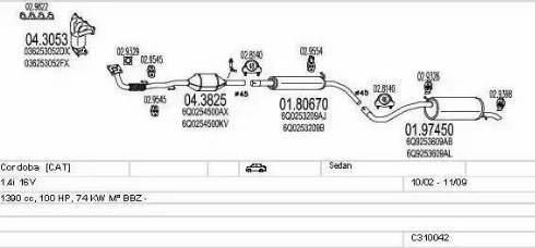 MTS C310042006916 - Impianto gas scarico www.autoricambit.com