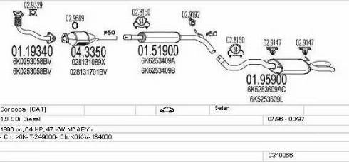 MTS C310066006953 - Impianto gas scarico www.autoricambit.com