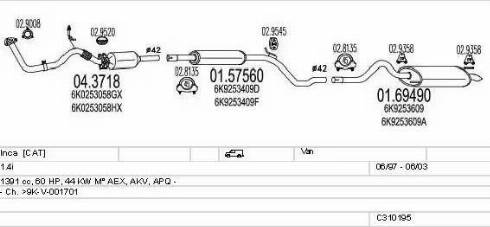 MTS C310195006430 - Impianto gas scarico www.autoricambit.com