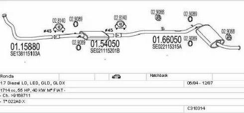 MTS C310314008455 - Impianto gas scarico www.autoricambit.com