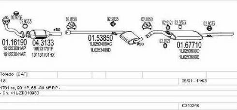 MTS C310248006486 - Impianto gas scarico www.autoricambit.com