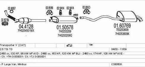 MTS C380608002579 - Impianto gas scarico www.autoricambit.com