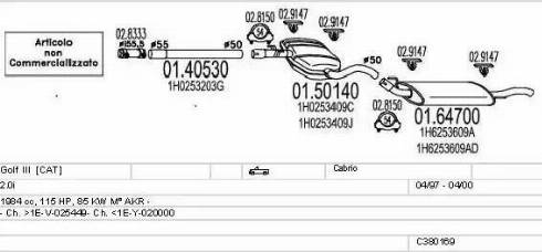 MTS C380169002972 - Impianto gas scarico www.autoricambit.com