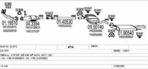 MTS C380168002971 - Impianto gas scarico www.autoricambit.com