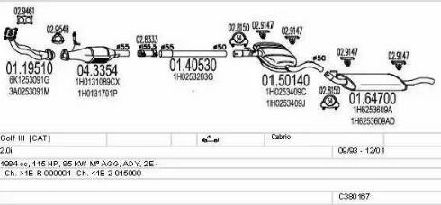 MTS C380167002970 - Impianto gas scarico www.autoricambit.com