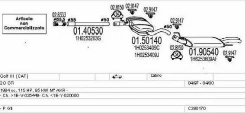 MTS C380170002973 - Impianto gas scarico www.autoricambit.com