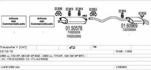 MTS C380800010856 - Impianto gas scarico www.autoricambit.com