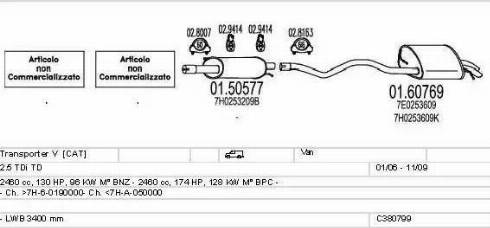 MTS C380799010854 - Impianto gas scarico www.autoricambit.com