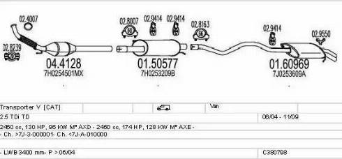 MTS C380798010852 - Impianto gas scarico www.autoricambit.com