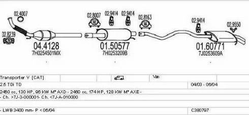 MTS C380797010850 - Impianto gas scarico www.autoricambit.com