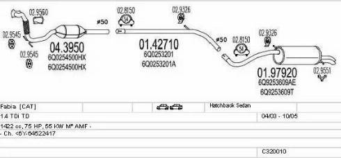 MTS C320010004770 - Impianto gas scarico www.autoricambit.com