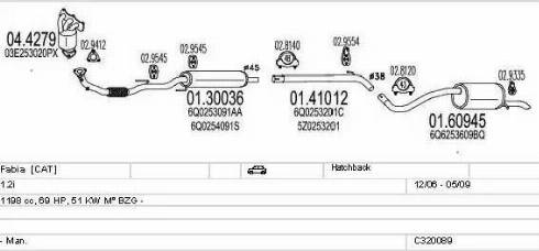 MTS C320089010756 - Impianto gas scarico www.autoricambit.com