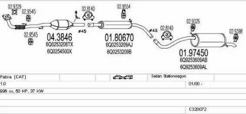 MTS C320072007184 - Impianto gas scarico www.autoricambit.com