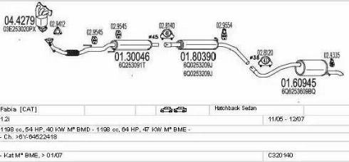 MTS C320140010753 - Impianto gas scarico www.autoricambit.com