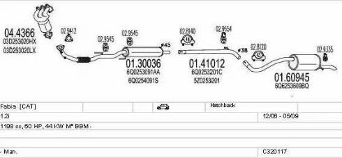 MTS C320117025149 - Impianto gas scarico www.autoricambit.com