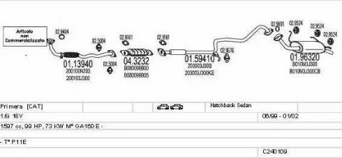 MTS C240109004585 - Impianto gas scarico www.autoricambit.com