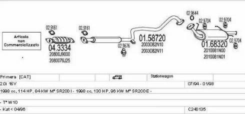 MTS C240135004613 - Impianto gas scarico www.autoricambit.com