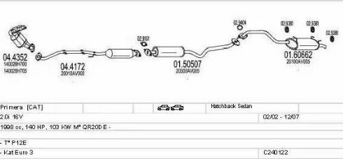 MTS C240122004598 - Impianto gas scarico www.autoricambit.com