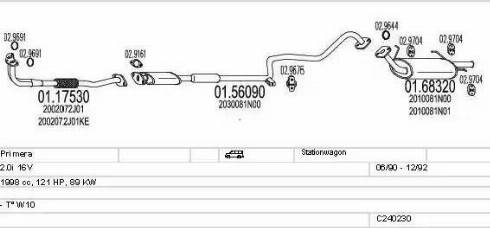 MTS C240230008807 - Impianto gas scarico www.autoricambit.com