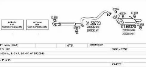 MTS C240231008301 - Impianto gas scarico www.autoricambit.com