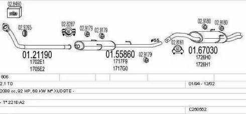 MTS C260562009029 - Impianto gas scarico www.autoricambit.com