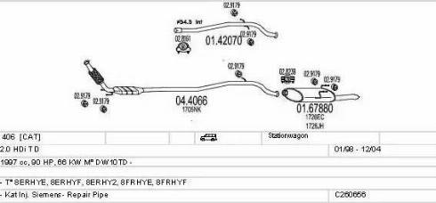 MTS C260656006589 - Impianto gas scarico www.autoricambit.com