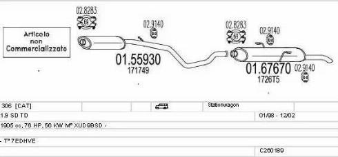 MTS C260189006088 - Impianto gas scarico www.autoricambit.com