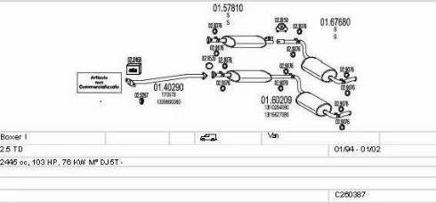 MTS C260387005522 - Impianto gas scarico www.autoricambit.com