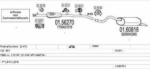 MTS C280781010716 - Impianto gas scarico www.autoricambit.com