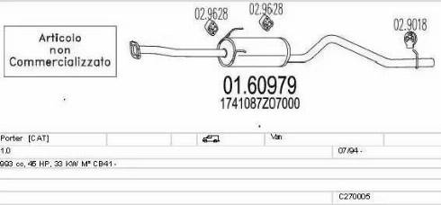 MTS C270005010913 - Impianto gas scarico www.autoricambit.com