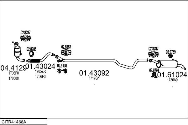 MTS CITR41468A019749 - Impianto gas scarico www.autoricambit.com